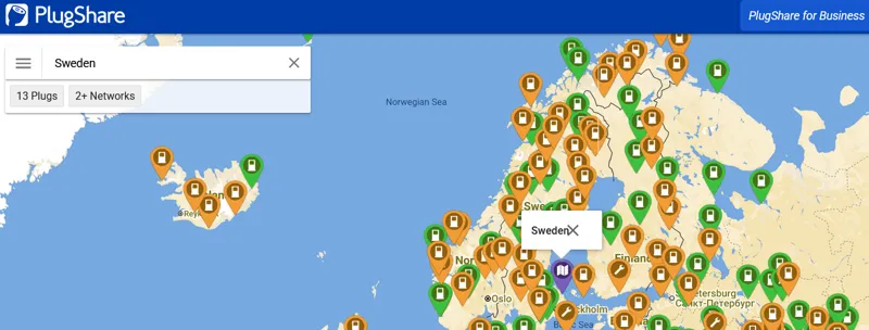 Reseplanerare för långresa med elbil